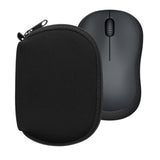 kwmobile Neoprene Case Compatible with Logitech M220 Silent / M235 / M185 - Case for Mouse Soft Pouch Carry Bag - Black