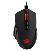 Redragon M695 Wired Gaming Mouse, 24,000 Max DPI Optical Gaming Mice with 7 Programmable Buttons, Ergonomic Natural Grip Build, Software Supports DIY Keybinds & DPI, Black
