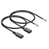 Usb C Pigtail Power Cable,2 Pack 5V Usb Type C Female To 4 Cores Bare Wire Extension Data Cable For Usb C Equipment Installed Or Replacement Repair Diy Cable?0.5M?