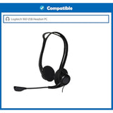 Professional Earpads Cushion Replacement Compatible With Logitech Pc Headset 960 Usb Ear Pads With Skin-Friendly Leather And Memory Foam