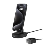 Belkin Convertible Magnetic Charging Stand 15W - MagSafe-Compatible Fast Qi2 Charger, iPhone Charger for Apple iPhone 16, 16 Plus, 16 Pro, 16 Pro Max, iPhone 15 & 14, Apple Airpods Pro, & More - Black