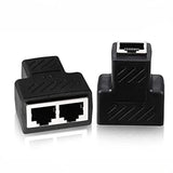 Rj45 Network Splitter Adapter, Rj45 1 To 2 Port Dual Female Socket Ethernet Co