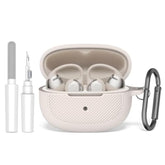 SHOKZ OpenDots ONE/OpenDots 2 Case, Soft Silicone Shockproof Protective Case Cover Compatible with SHOKZ OpenDots ONE & Two Earbuds Accessories with Cleaning Kit & Keychain