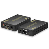 Hdmi Extender Over Cat5E/6 1080P, Hdmi Over Ethernet Extender 196Ft/60M, Hdmi