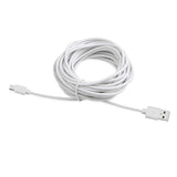 Smays 4-Pack 25ft Security Camera Micro USB Extension Cable Compatible for Wyze Cam Pan, Blink Mini, YI Home Camera, White