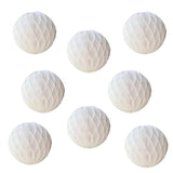Pom Poms Tissue Paper Honeycomb Balls Flower Ball Wall Decor Pom Poms Decoration For Birthday Party Wedding Nursery Shower (White, 8Pcs-8In)