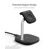 Watch Charger Stand For Apple Watch, Fast Charging For Apple Watch 10/Ultra 2/Ultra/9/8/7/6/5/4/3/Se 2, Compatible With Airpods 4/Airpods Pro 2, 505A (Black)