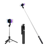 Selfie Stick, 51 Inch Phone Tripod Extendable Cell Phone Tripod Stand with Wireless Remote and Phone Holder Compatible with iPhone Android Phone for