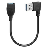 90 Degrees Short Usb 3.0 Extension Cable 0.2M Type A Male To A Female Extensio