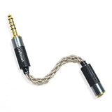 4.4Mm Balanced Male To 2.5Mm Balanced Female Headphone Adapter Cable 6N Single Crystal Silver Headphone Jack Convert Cable For Audio Players With 4.4Mm Balanced Ports¡