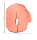 Bluetooth Ergonomic Mouse - Peach - With Comfortable Ergonomic Design, Thumb Rest, Up To 15Months Battery Life. Works With Bluetooth Enabled Pcs/Laptops Windows/Mac/Chrome Computers