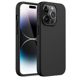 JETech Silicone Case for iPhone 14 Pro 6.1-Inch, Silky-Soft Touch Full-Body Protective Phone Case, Shockproof Cover with Microfiber Lining (Black)