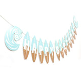 Surf Happy Birthday Banner - Surf 1St Birthday Decorations,The Big One Wave First Surfboard Banner,Beach Party Decorations (Surfbirthday)