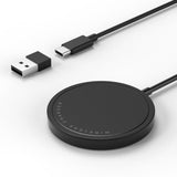 Wireless Charger, 15W Max Fast Magnetic Wireless Charging Pad Compatible With Iphone 16/15/14/13/12 With Usb-A Converter Black