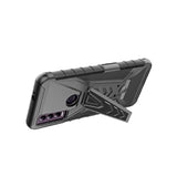 For Motorola Moto G Play 2023 (Xt2271), Moto G Power 2022, Moto G Pure - Shockproof Phone Case W/Belt Clip Holster - Vx Black