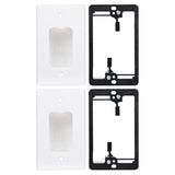 Recessed Low Voltage Cable Wall Plate 2 Gang Cable Pass Through Cable Hider Wi