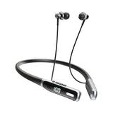 Wireless Neckband Earbuds, Bluetooth 5.4 Headphones with Built-in Microphone, Magnetic Earphones, Deep Bass, Ultra-Lightweight, 80H Playtime, Black