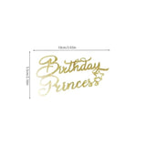 Birthday Princess Cake Topper Queen Cupcake Toppers Acrylic Golden Queen Birthday Cake Toppers Decoration For Wedding Anniversary Engagement Bridal Shower Princess Party Decorations