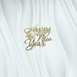 Happy New Year 2026 Gold Acrylic Cake Topper Party Decor