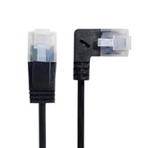 xiwai Ultra Slim Cat6 Ethernet Cable RJ45 Left Angled to Straight UTP Network