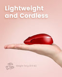 Perimice-802R Bluetooth Wireless Mouse Compact Portable Design For Windows, Macos, Ios, And Android 1200 Dpi Optical Sensor Red