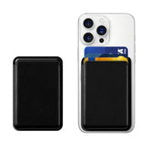 Magnetic Leather Wallet for iPhone 15/14/13/12, RFID 3-Card Holder - White