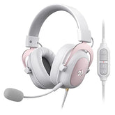 H510 Zeus White Wired Gaming Headset - 7.1 Surround Sound - Memory Foam Ear Pads - 53MM Drivers - Detachable Microphone - Multi Platforms for PC,