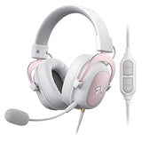 H510 Zeus White Wired Gaming Headset - 7.1 Surround Sound - Memory Foam Ear Pads - 53MM Drivers - Detachable Microphone - Multi Platforms for PC,