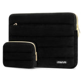MOSISO 15-16 inch Laptop Case, 15.6 inch Laptop Sleeve Compatible with MacBook Pro 16, HP, Acer, Dell, Lenovo, ASUS Notebook Computer, Ultra Soft Cozy Lightweight Horizontal Bag with Small Case, Black
