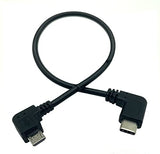USB Type C to Micro USB Cable, 90 Degree USB-C Male to Micro USB Male Adapter Converter for MacBook Pro, Laptop, Android Devices(Only for Charging)