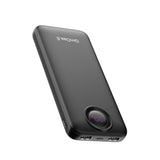 Portable Charger,10000 Mah Power Bank Travel Charger With Usb-C(Input&Output),2.4A Fast Charging External Battery Pack Phone Charger Compatible With Iphone 16,Samsung,Android,Brilliant Black