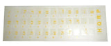 2-Pack Hebrew Keyboard Stickers On Transparent Background, Yellow Letters, For All Keyboards Pc Desktops Laptop Notebook