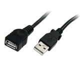 StarTech 6-ft USB A Male to USB A Female Extension Cable, Black USBEXTAA6BK