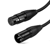 CableCreation XLR to XLR Cable 6FT, X LR Male to X LR Female Microphone Cable, Balanced 3 PIN Compatible with Shure SM Microphone, Behringer, Speaker Systems, Radio Station and More, Black