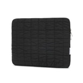 360 Protective Puffy Laptop Sleeve Case With Multi-Pockets - Compatible With 15-15.6 Inch Hp, Lenovo, Dell, Asus, Acer Computers - Quilted Puffer Soft Case (Black)