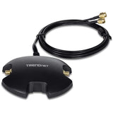 Magnetic Dual Antenna Mounting Base Rp-Sma Female With Rp-Sma Male Extension Cable, Extends Two Wireless Antennas Up To 1M (3.3 Ft.), Black, Tew-Lb101