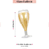 Partyforeve 2 Gold Glitter Ring Bachelorette Balloons 40In Bottle Glass Bridal Decor