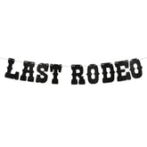Last Rodeo Banner, Western Nashville Themed Bachelorette Party Decorations, Western Bach Party Supplies Black Glitter