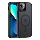 Hualele Magnetic For Iphone 13 Mini Case & Iphone 12 Mini Case,Compatible With Magsafe, Military Grade Dropproof Translucent Matte Hard Back Soft Edge Slim Phone Case Iphone 13/12 Mini,Black