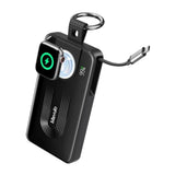 Retractable Portable Charger For Apple Watch And Iphone 10000Mah 20W Fast Charging Power Bank Built In Cable With Led Display, Travel Essentials Battery Pack For Iphone 16 15 Iwatch Charger