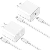 Iphone 16 15 Charger, 20W Fast Charging Wall Charger Adapter Block Cubes With 6Ft Usb C To Usb C Cable Data Sync Type C Cord For Iphone 16 Plus 16 Pro Max 15 Plus 15 Pro Max Ipad Pro Mini Air -2Pack