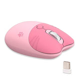 Cute Cat Wireless Mouse, Silent Mouse, 2.4G Wireless Mice, Candy Colors, Kawai