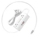 Retractable Usb-C Charger, 20W Pd Fast Travel Charger For Multiple Devices, 5Ft Flat Extension Cord, 4 Ac Outlets, Small Compact Charging Station With Lightening Adapter For Iphone 16/15/14