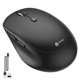 Bluetooth Mouse, Dual Mode Wireless Mouse For Laptop (Bt5.0/3.0 & 2.4G), Usb-C Rechargeable, Silent Click, 4-Level 2400 Dpi, 3 Device Switch, Portable Ergonomic Mouse For Windows, Mac, Android