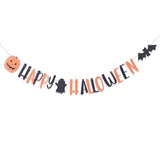 Happy Halloween Banners Decorations with Bat Signs and Wreaths for Party Decor