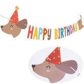 Dachshund Dog Birthday Garland - Long Sausage Wiener Dog Puppy Party Banner And Dog Lover Party Decorations Supplies