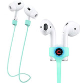 Magnetic Anti-Lost Straps For Airpods Accessory, Colorful Soft Silicone Sports Lanyard.Ultra Strong Cord Anti-Lost Leash Sports String, Neck Rope Cord, For A Sportsman (Green)