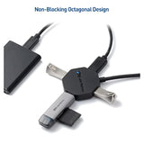 Cable Matters Ultra Mini 4 Port USB Hub with Long 4 ft Extension Cable Tail (U