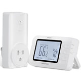 Wireless Thermostat For House, Remote Temperature Controller, Temperature Control Plug, Support Heating/Cooling Mode, For Window A/C, Fan, Space Heater,In Home,Baby Room, Attic, Garage
