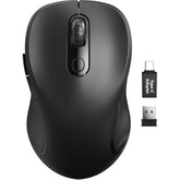 Wireless Mouse For Laptop, 2.4Ghz Ergonomic Computer Mouse With Back & Forward Buttons, 3 Adjustable Dpi Levels, 6 Buttons, Optical Usb Cordless Mice For Windows Pc (Ink Black, 1 Pack)